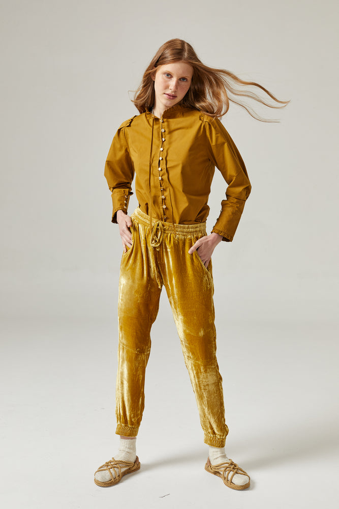 
                  
                    London Velvet Jogger Pant - Mustard
                  
                